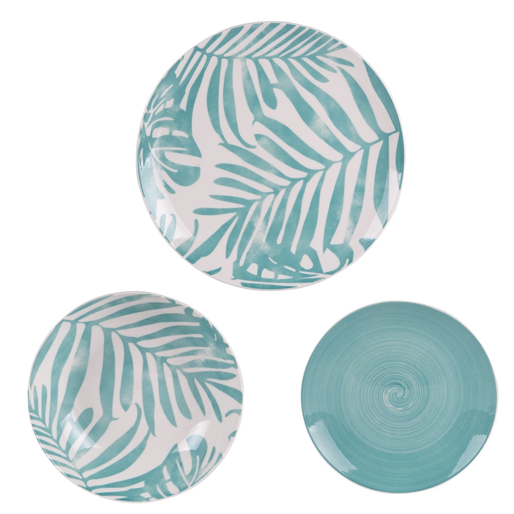 Service 18 pièces Tropical bleu Trend