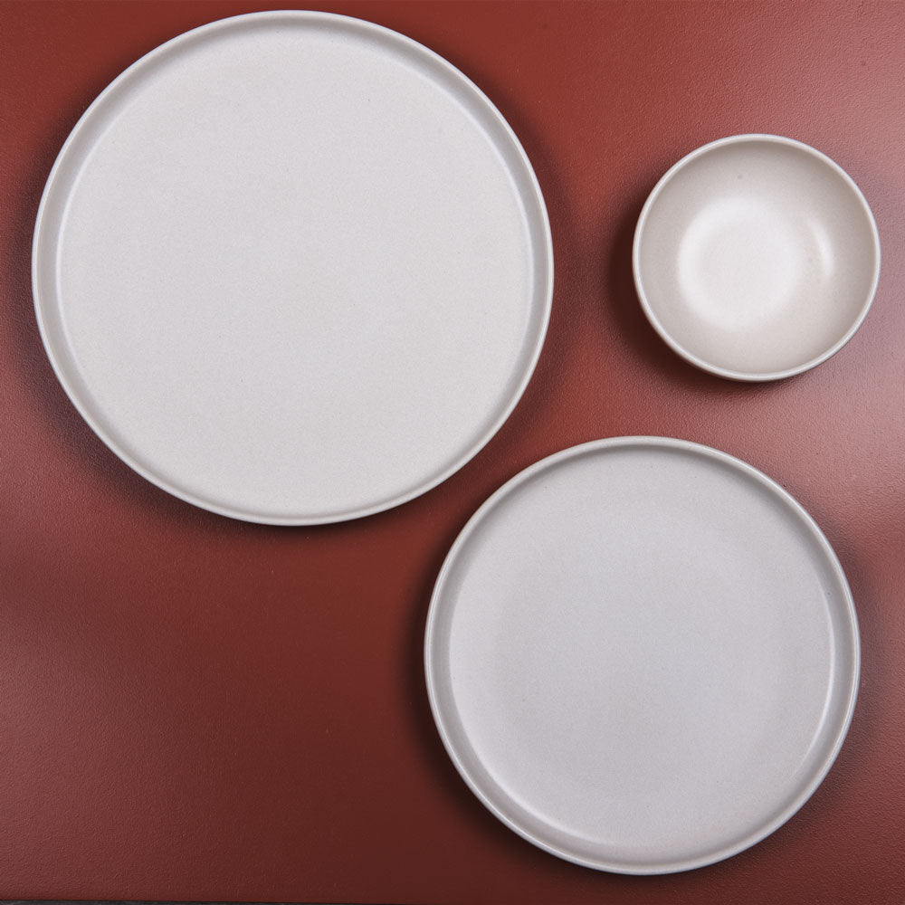 Assiette à dessert Uno crème 22 cm (lot de 6) Table passion - Mathon - 3