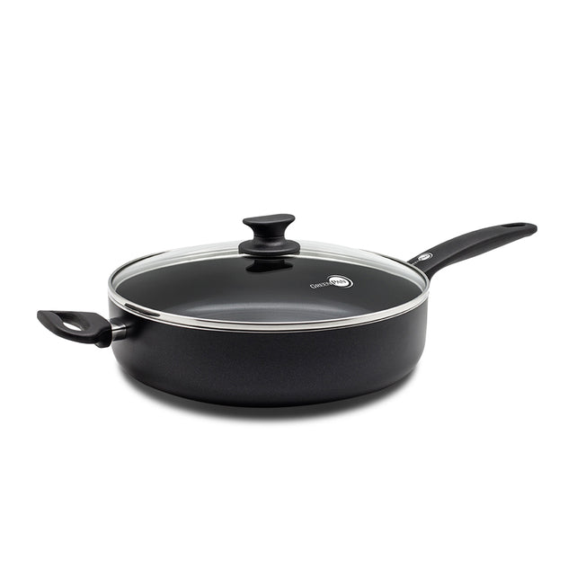 Sauteuse Lacor Estudio 24 Cm Sans Couvercle – Inox 18/10 Professionnelle, Poignée Bakélite Noire, Embase Anti-Flamme