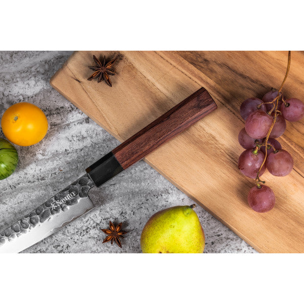 Couteau Sayuto Sequoia San Mai modèle universel 13,5cm brute de forge Sayuto - Mathon - 5