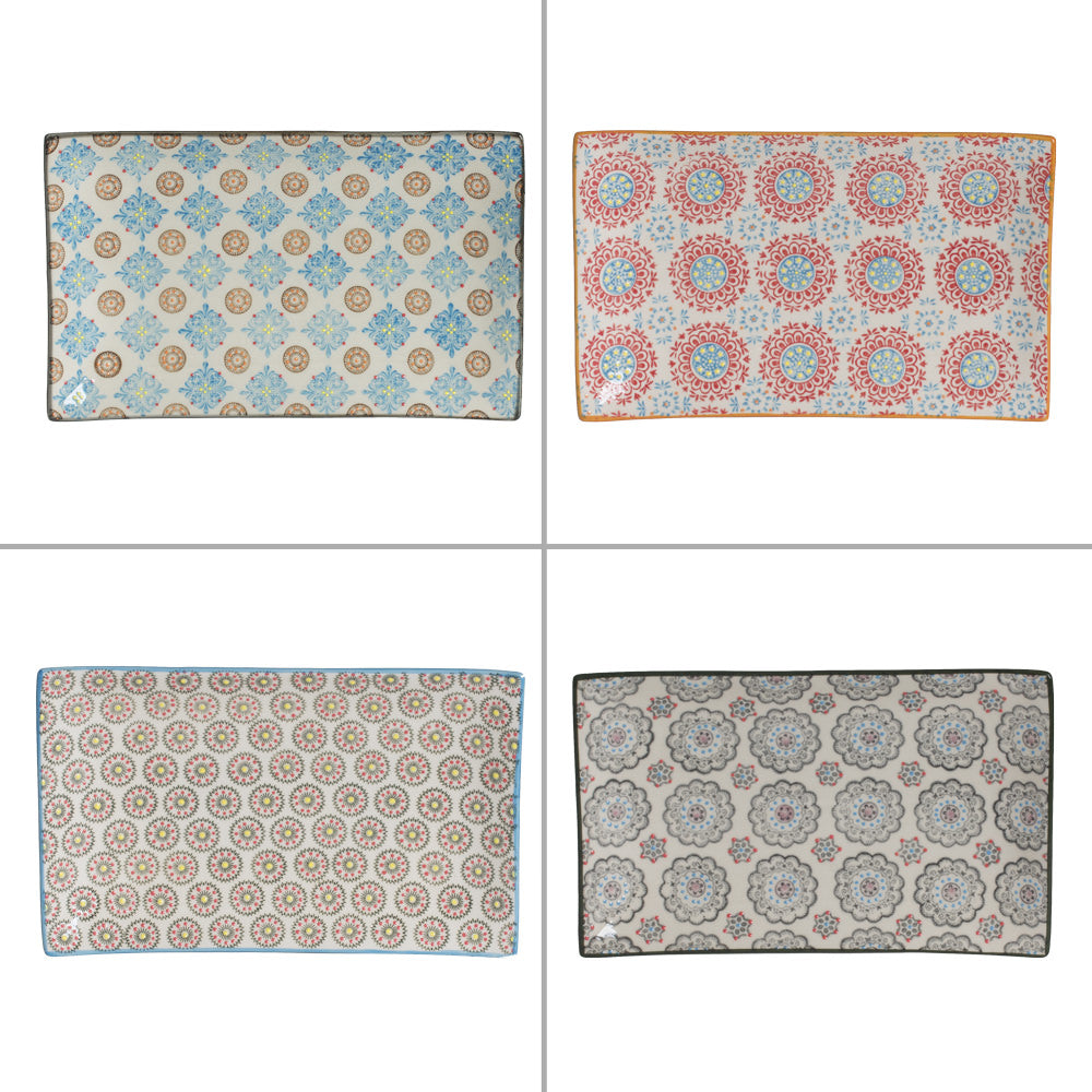 Plat rectangle Bohème 29x17 cm Table passion - Mathon - 1