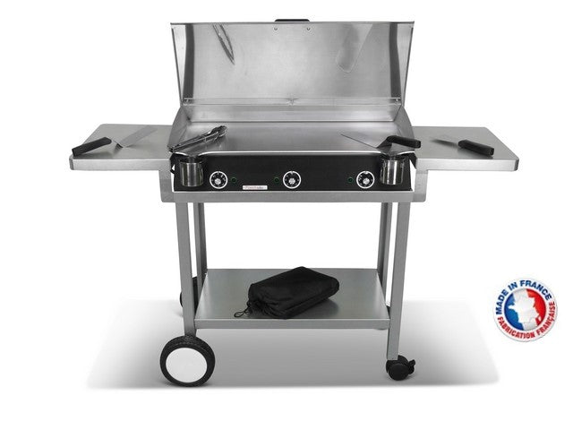 Pack plancha électrique  Lux 830 Carbon - Chariot Monceau Planchaelec - Mathon - 1