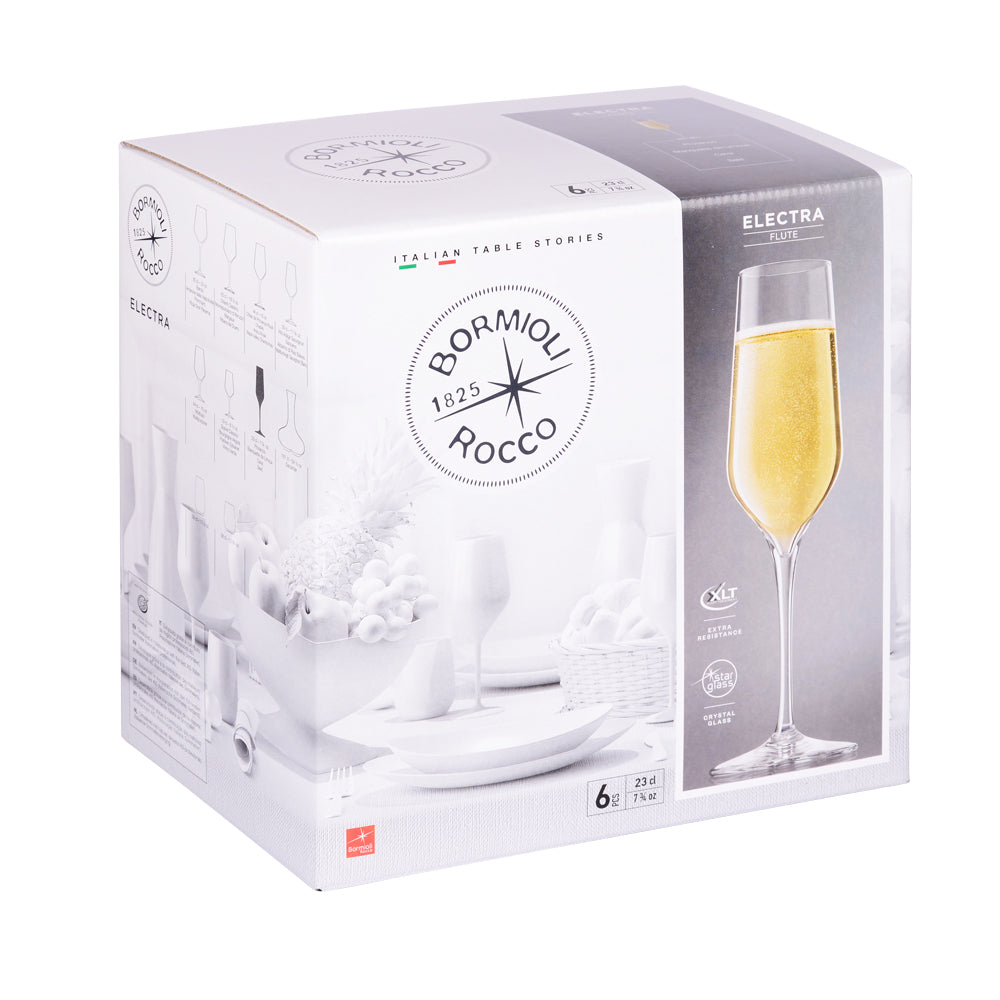 Boîte de 6 flûtes à champagne Electra 23 cl Bormioli Rocco - Mathon - 2