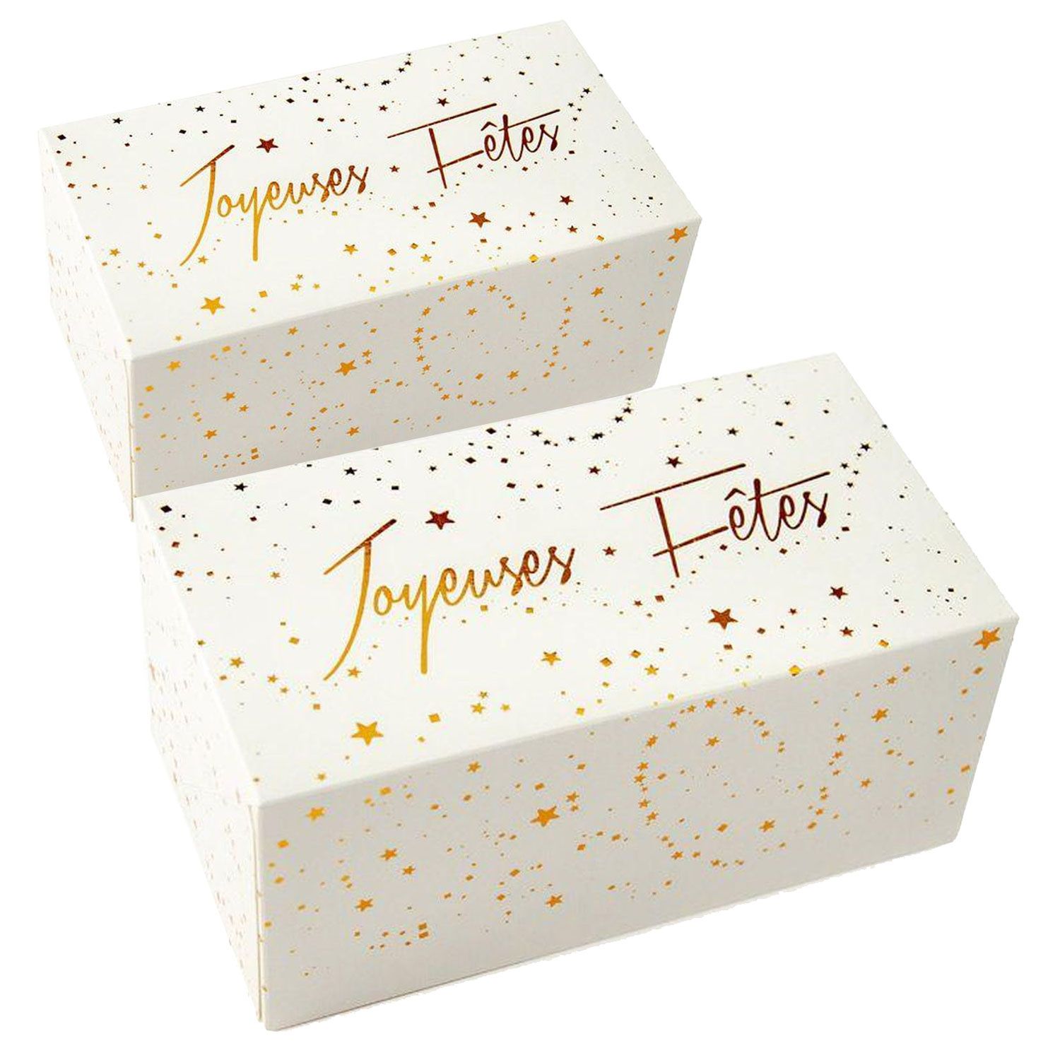 2 boîtes pour bûche de Noël 35 x 13 x 11 cm Chevalier diffusion - Mathon