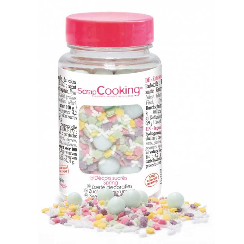 Décors sucrés en pot Spring 80 g Scrapcooking - Mathon