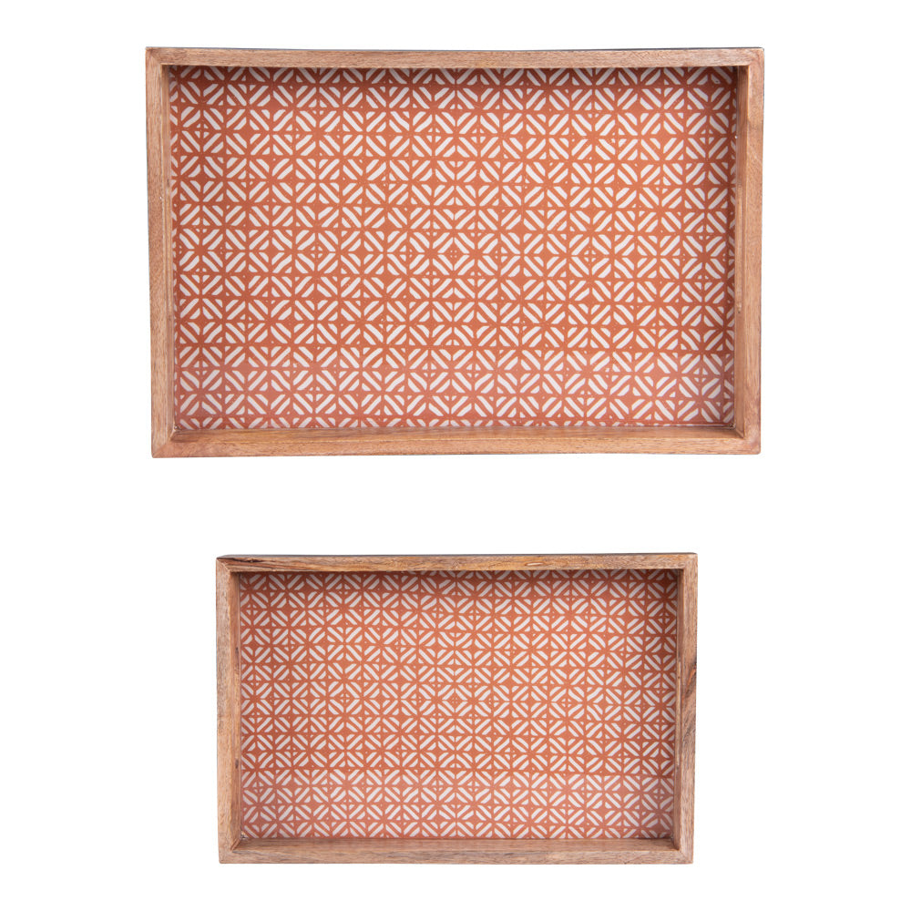 Set de 2 plateaux rectangulaires Atika de 40 et 45 cm Table passion - Mathon - 2